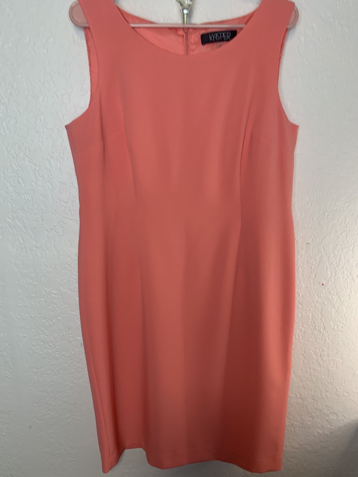 Kasper Pink Sheath Sleeveless Busness, Church Women's Dress Size 12