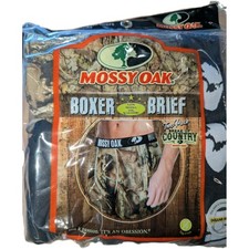 MOSSY OAK MEN  S Medium Boxer Brief 2 PACK Brand New Camo/Black 32-34