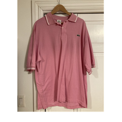 Lacoste Pink Polo Shirt Men's Size 9 Short Sleeve Collared Logo Casual Knit