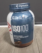 DYMATIZE ISO 100 Whey Protein Powder Isolate - Gourmet Chocolate 3 LBS Exp 2027