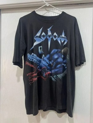 Reprint 1992 Sodom Tapping The Vein Tour Metal T-Shirt Short sleeve tee OM577
