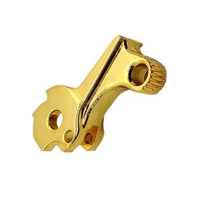 1911 Hammer Slim   CNC Steel, Polished Gold Plated   Fits Compact / Officer