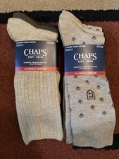 Chaps Classic Dress Ribbed Crew Socks 3-Pair Pack  Chaps Classic Dress Diamond