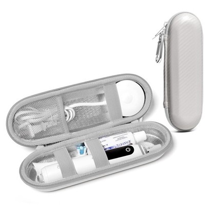 Nincha Hard Shell Electric Toothbrush Case - for 9 x 3 x 2.5 inches, White 