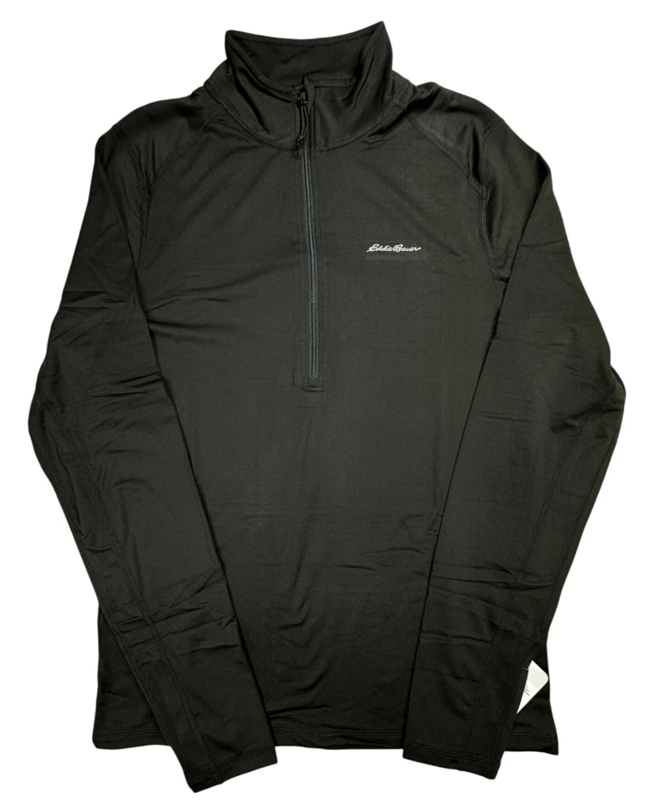 Eddie Bauer Mens Size Large Base Layer 1/2 Zip Moisture Wicking UPF Fitted