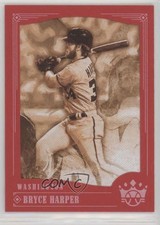 2018 Panini Diamond Kings Sepia Variation Red Frame Bryce Harper #78 2u3