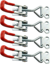4PCS Latch Catch Cabinet Boxes Handle Toggle Lock Clamp Hasp Silver 4001