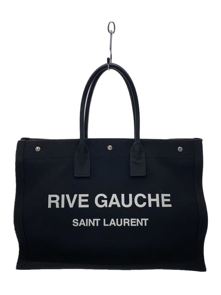 SAINT LAURENT Tote Bag Rive Gauche Logo GNR509415 Canvas Black Used