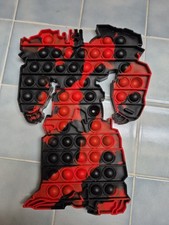 Popit Fidget Toy Push Bubble Sensory Stress Relief Kids Game Robot Red