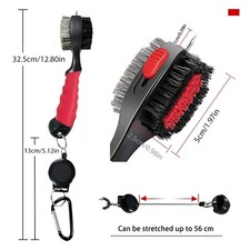 Golf Club Cleaner Golf Cleaning Brush With Carabiner Groove Sharpener Cleaner