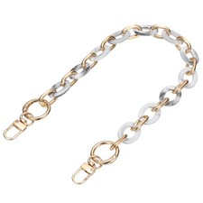 Acrylic Purse Chain, Bag Chain Strap for Handbag Handle 16 Inch  Gray