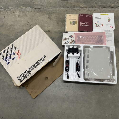 Vintage IBM PC Jr Computer With Diskette Drive AND Keyboard Cables NEW ...