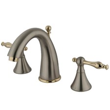 Kingston Brass KS297.NL Naples 1.2 GPM Widespread Bathroom Faucet - Brushed