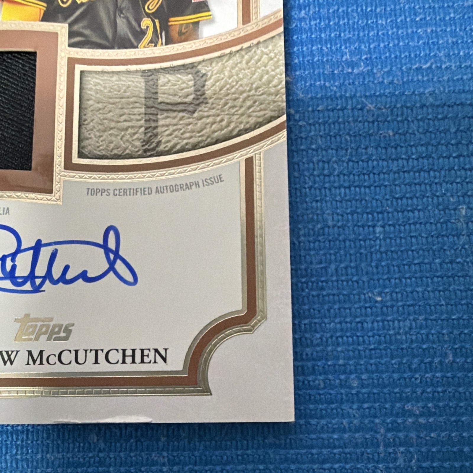 Topps Flagship 2026 Andrew McCutchen Pirates Auto Patch TFAP-AM 40/50 view 3