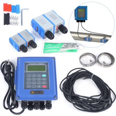Wall Mounted Digital Ultrasonic Flowmeter Water Flow Meter & TM-1 TS-2 TUF-2000B