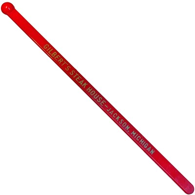 Gilbert's Steak House, Jackson, MI, vintage swizzle stick stirrer