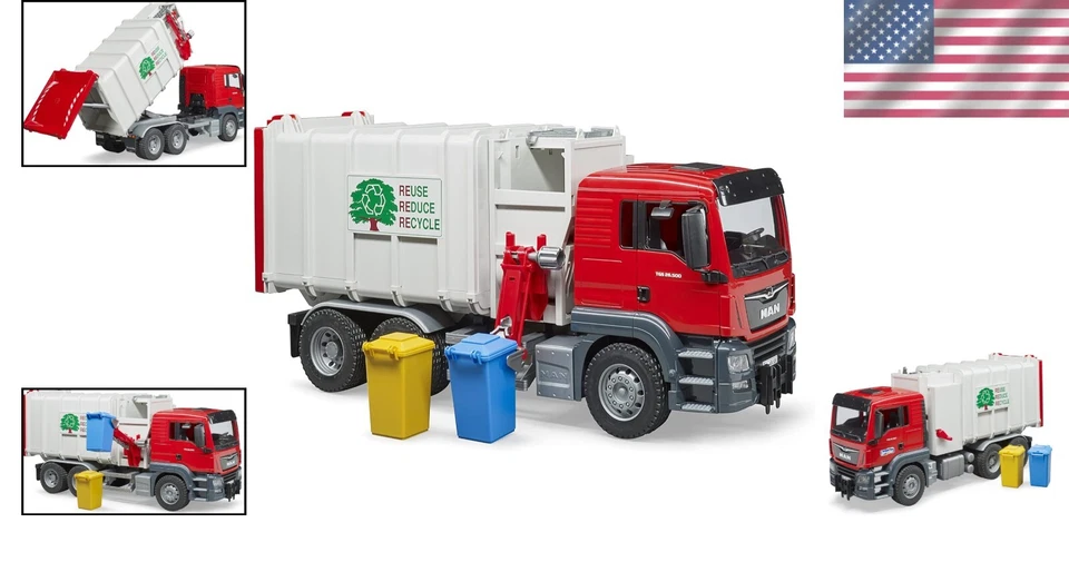 Durable MAN Side Loading Garbage Truck with Realistic Features - Made in Germany - Image 2 of 4