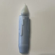 Blue Battery LED Taper w/ 6 hr. Timer -4" H