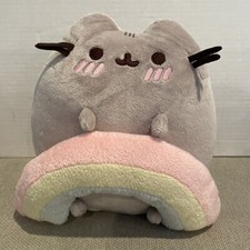 Gund Pusheen PUSHEEN WITH RAINBOW Plush Cat Stuffed Toy