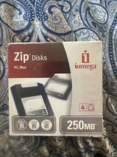 Iomega Zip Disks 250MB for PC/Mac Pack Of 4 New Sealed
