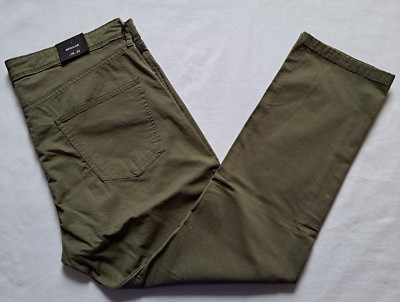 C&A Herren 5 Pocket Jeans ca.27/56 W40 L32 regular fit Stoff BW El. khaki-grün