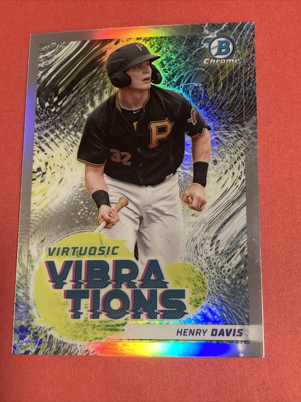 2022 Bowman Chrome Virtuosic Vibrations #VV-8 - Henry Davis 2023 Pirates Rookie