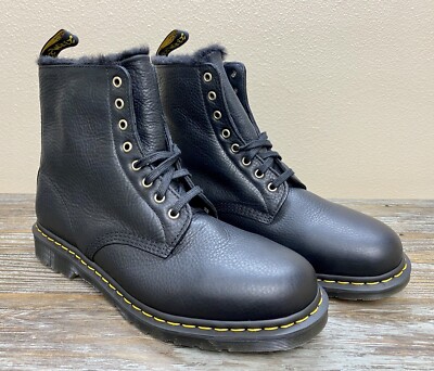 Dr. Martens 1460 Pascal Faux Fur Lined Lace Up Black Winter  display picture 2