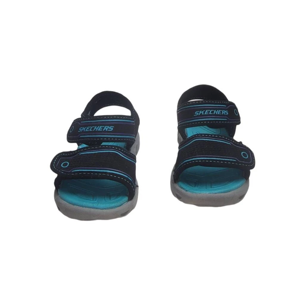 Skechers Boys Hypno Flash 3.0 Fisherman Sandal Turquoise Adjustable Strap 8C