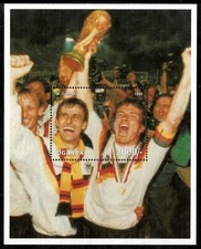 Uganda 1997 - World Cup Soccer Football - Souvenir Stamp Sheet Scott #1518 - MNH