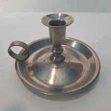 Vintage Stieff Pewter 3.5" Tall Candle Holder  with Finger Ring CW87
