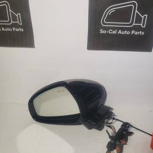 Driver Side LH DOOR Mirror Black Chrome Without Camera Fits 18-19 KIA  STINGER