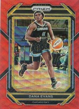 2023 Panini Prizm WNBA DANA EVANS #59 RED RUBY WAVE PRIZM SKY