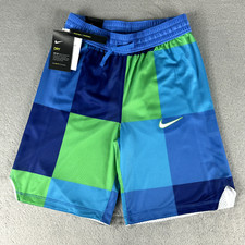 Nike Elite Boys Reversible Basketball Shorts CK3024-657 Blue/Green/White Size L