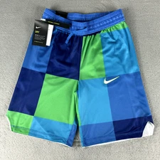 Nike Elite Boys Reversible Basketball Shorts CK3024-657 Blue/Green/White Size L