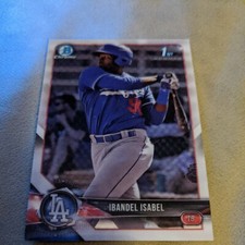 Ibandel Isabel 1st Rookie 2018 Bowman Chrome card BCP47 Dodgers Prospect RC