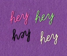 HEY hello die cuts scrapbook cards