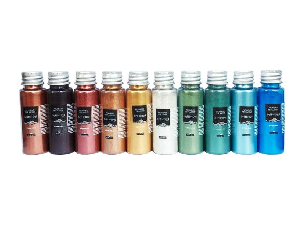 "Sahara" - Juego de polvo de mica hágalo usted mismo - Efecto movimiento - para resinas epoxi - 10 colores