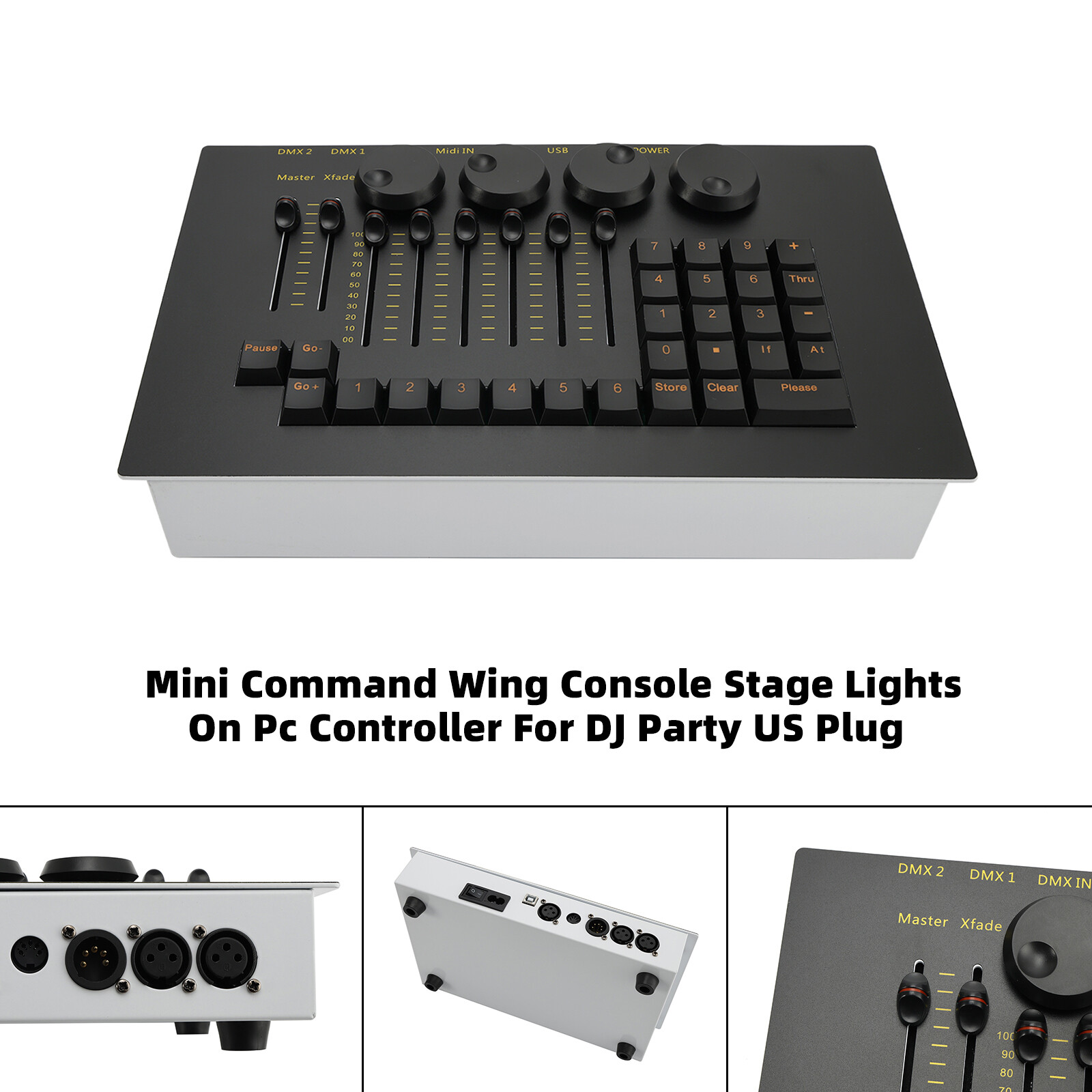 Mini Command Wing Console Stage Lights On Pc Controller For DJ Party Plug US