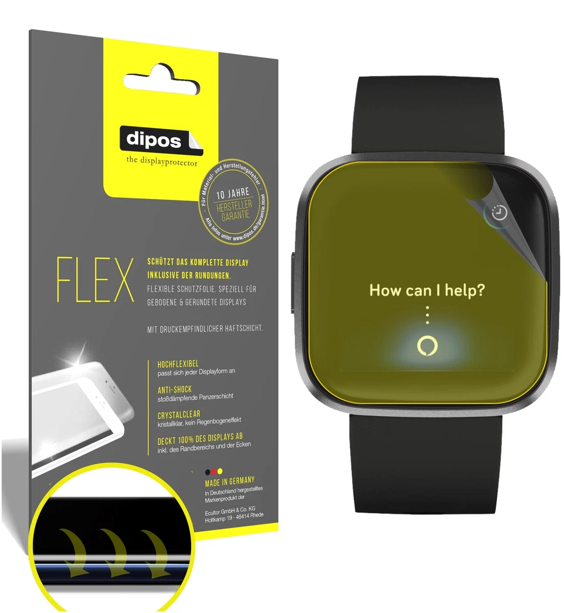 Dipos 6 Pellicole Protettive Antiriflesso Per Fitbit Versa – Made In Germany