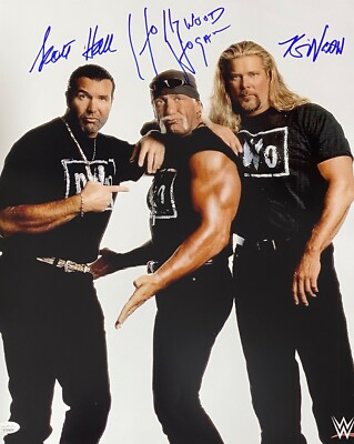 Hulk Hogan Kevin Nash Scott Hall Signed 16x20 JSA NWO WCW WWE 4