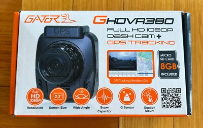 Gator GHDVR380 Full HD 1080 Dash Cam Plus GPS BRAND NEW