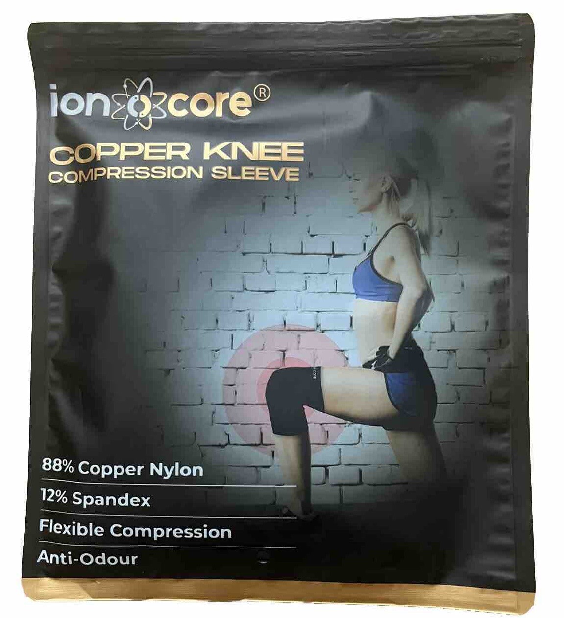 Ionocore® Knee Support Copper Sleeve - Compression Protection - XL ( 19.5”- 21”