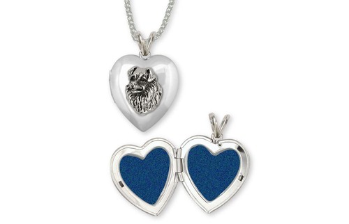 Australian Shepherd Photo Locket Jewelry Sterling Silver Handmade Dog Photo Lock - 第 1/1 張圖片