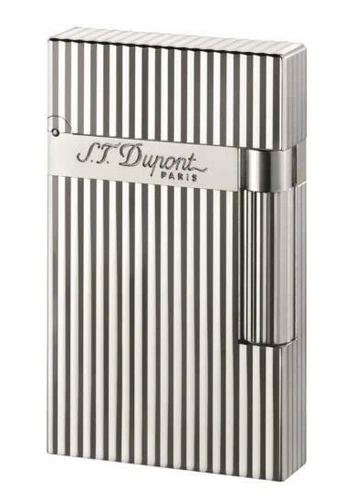 S.T. Dupont Silver Lighter, Vertical Lines, Line 2, 016817, 16817 New In Box