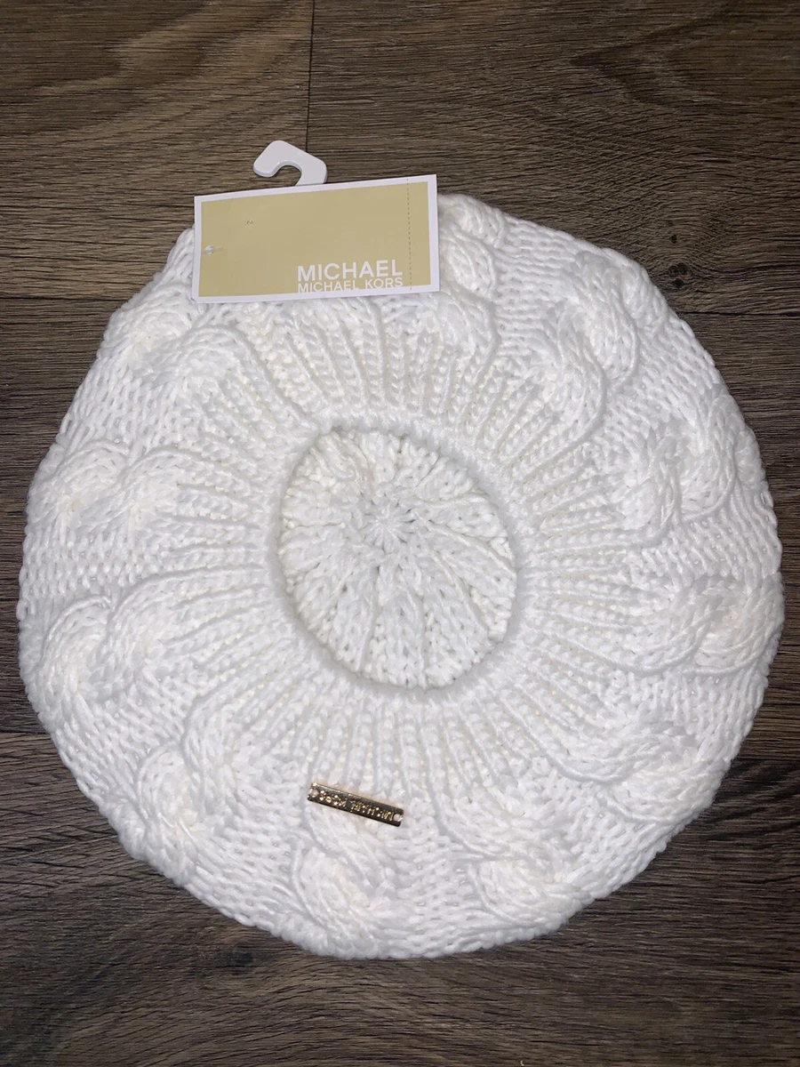 Michael Kors Cable Knit Cream Women s Beret Hat