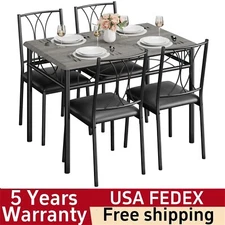 ✅Dining Room Table Set for 4 with Chairs Dining Table with Chairs 5 Piece Kitche