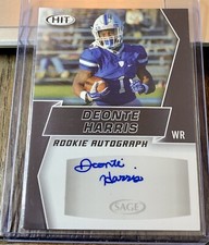 Deonte Harris 2019 Sage Hit Rookie RC Auto - NEW ORLEANS SAINTS ALL PRO