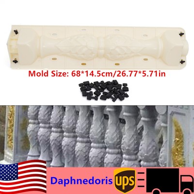2PCS 60cm Moulds Balustrades Mold DIY for Concrete Plaster Cement Casting