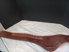 Vintage Gun Belt Western Style Leather 36.5" long Child Size Needs Buckle