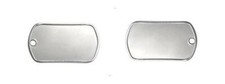 10 Blank Plain Stainless Steel DOG TAGS Pendant ~ Shiny Finish ~ Military Spec